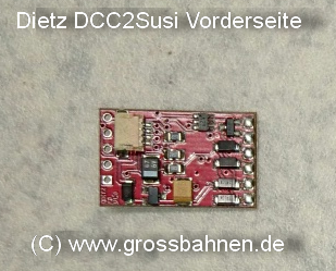 Dietz--DCC2Susi - DCC-Decoder Lok-oder Weichenadresse mit SUSI Ausgang;