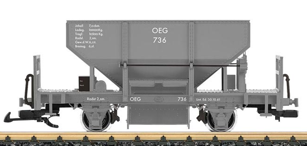 LGB 43411 Schotterwagen OEG #736 grau Ep. III, [Abholangebot 91,91€]