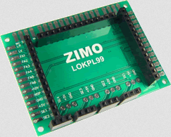 Zimo--LokPL99 Adapterplatine zum Aufstecken von Standard G-Decodern ("G-Schnittstelle")