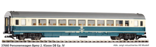Piko 37660 Personenwagen Bpmz 2. Klasse ozeanblau/beige;