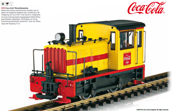 LGB 27631 Coca Cola US Diesellok gelb,