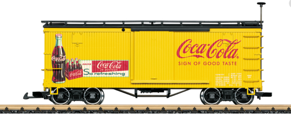 LGB 40672 Coca Cola US Boxcar gelb , Pr21