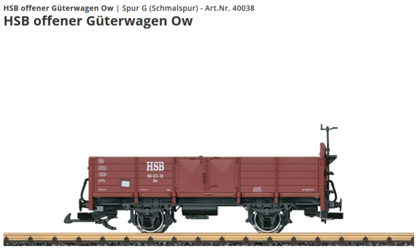 LGB--40038 HSB offener Güterwagen Ow; Pr19;
