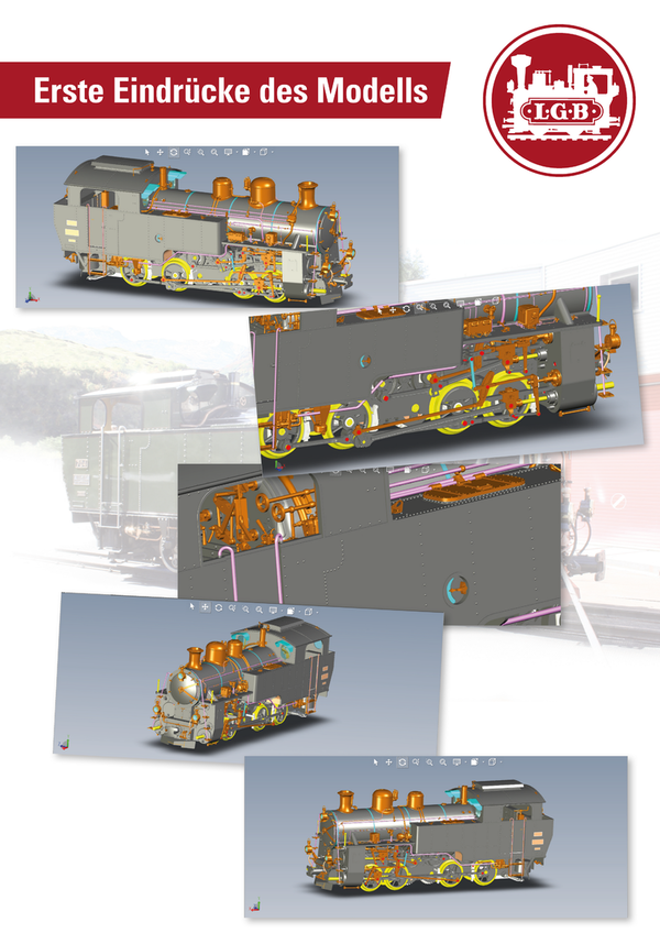 LGB--26271 Zahnraddampflokomotive HG 4/4, schwarzgrau, Abholartikel,