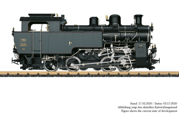 LGB--26271 Zahnraddampflokomotive HG 4/4, schwarzgrau, Abholartikel,