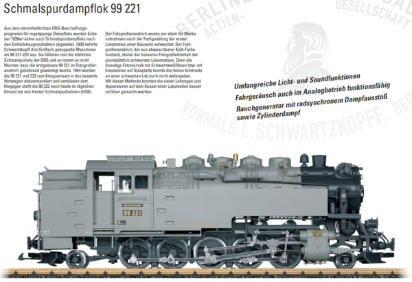 LGB--26816  DRG Dampflok BR 99, Ep. II;  Abholartikel