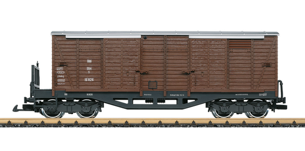 LGB 42636 Gedeckter Güterw. 4a. mit Buehne
