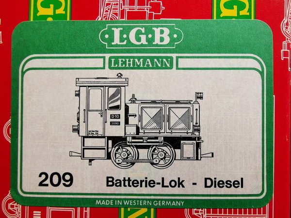 LGB--00209 Batterielok Diesel gruen Abholartikel