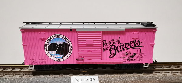 LGB 4090 0 Boxcar rosa, Rote of the Beaver, , Abholartikel