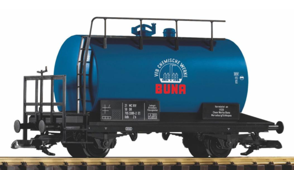 Piko--37956-02 Tankwagen Buna blau mit Bühne,
