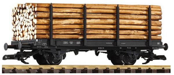 Piko--37781   Rungenwagen mit Holzladung;