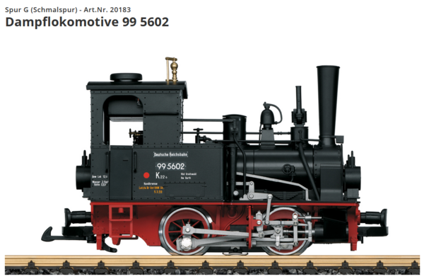 LGB--20183    Dampflokomotive 99 5602, Digital, Geräusch,