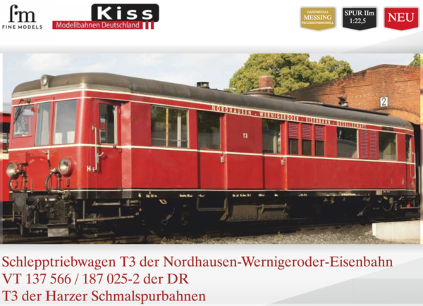 KissD--600561, VT 137 566, DR, Ep.III, rot/creme, Abholartikel