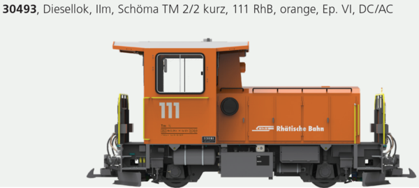 ESU--30493 RhB Schoema Tm2/2 orange; Neuheit 2022