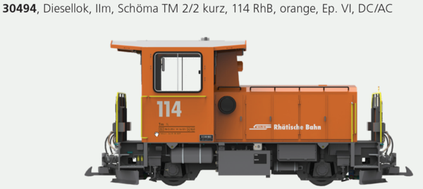 ESU--30494 RhB Schoema Tm2/2 orange; Neuheit 2022