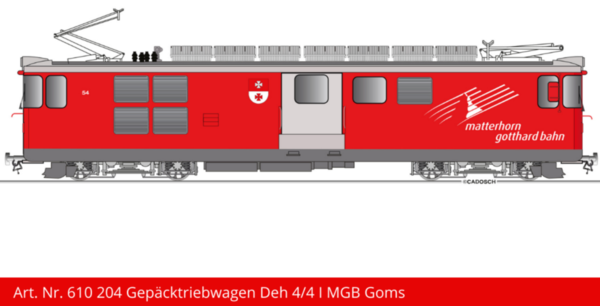 KissCH--61020x Gepäcktriebwagen Deh 4/4 l, Abholartikel, Vorbestellpreis bis 31.1.2022