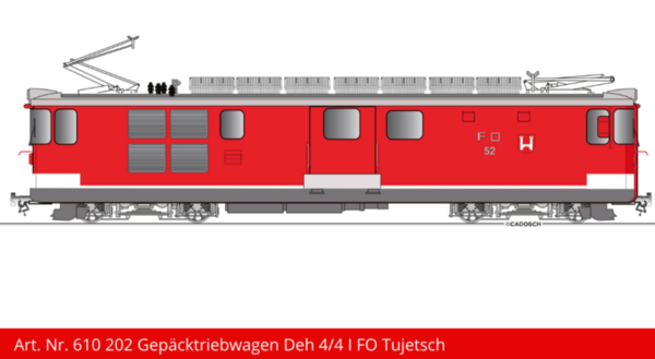 KissCH--61020x FO Gepäcktriebwagen Deh 4/4 l, Abholartikel, Neuheit 2023