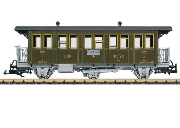 LGB--31331-J22 Brünigbahn Persoenenw. BC28, , Verkauf im Set