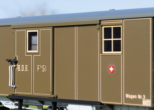 LGB--41331-J22 Brünigbahn Packwagen F51, Abholartikel, Neuheit 2022