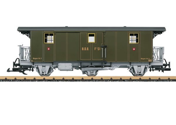 LGB--41331-J22 Brünigbahn Packwagen F51, Abholartikel, Neuheit 2022